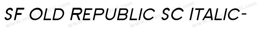 SF Old Republic SC Italic字体转换